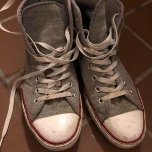 Grey chuck taylor high tops